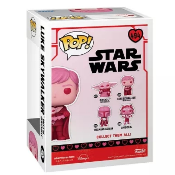 ๐๏ธFunko Pop! Star Wars Luke Skywalker with Grogu Valentine Special Edition NWT - Picture 10 of 12